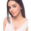 2.65 Carat Genuine Ruby and White Sapphire .925 Sterling Silver Pendant