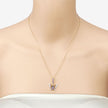 0.75 Carat Genuine Tanzanite and White Zircon .925 Sterling Silver Pendant