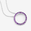 0.72 Carat Genuine Amethyst .925 Sterling Silver Pendant