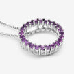 0.72 Carat Genuine Amethyst .925 Sterling Silver Pendant
