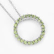 0.84 Carat Genuine Peridot .925 Sterling Silver Pendant