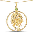 0.24 Carat Genuine Peridot .925 Sterling Silver Pendant