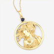 0.27 Carat Genuine Blue Sapphire .925 Sterling Silver Pendant
