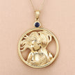 0.27 Carat Genuine Blue Sapphire .925 Sterling Silver Pendant