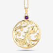 0.24 Carat Genuine Amethyst .925 Sterling Silver Pendant