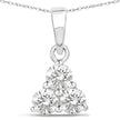 0.51 Carat Genuine Lab Grown Diamond 14K White Gold Pendant