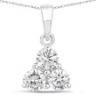 0.75 Carat Genuine Lab Grown Diamond 14K White Gold Pendant