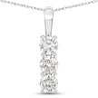 0.51 Carat Genuine Lab Grown Diamond 14K White Gold Pendant