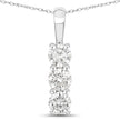 0.75 Carat Genuine Lab Grown Diamond 14K White Gold Pendant