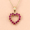 0.43 Carat Genuine Ruby 10K Yellow Gold  Pendant