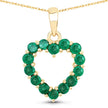 0.48 Carat Genuine Zambian Emerald 10K Yellow Gold  Pendant