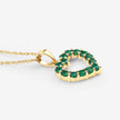 0.48 Carat Genuine Zambian Emerald 10K Yellow Gold  Pendant