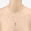 1.03 Carat Genuine Ruby and White Diamond 14K Yellow Gold Pendant