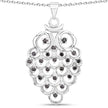 0.67 Carat Genuine Black Sapphire .925 Sterling Silver Pendant
