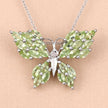 3.90 Carat Genuine Peridot .925 Sterling Silver Pendant