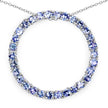 3.00 Carat Genuine Tanzanite .925 Sterling Silver Pendant