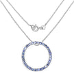 3.00 Carat Genuine Tanzanite .925 Sterling Silver Pendant