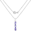 0.75 Carat Genuine Tanzanite .925 Sterling Silver Pendant