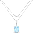 11.25 Carat Genuine Swiss Blue Topaz .925 Sterling Silver Pendant