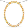 3.84 Carat Genuine Yellow Sapphire .925 Sterling Silver Pendant
