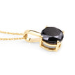 3.12 Carat Genuine Black Diamond 14K Yellow Gold Pendant