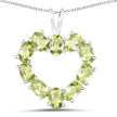 4.50 Carat Genuine Peridot .925 Sterling Silver Pendant