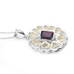 2.55 Carat Genuine Garnet .925 Sterling Silver Pendant
