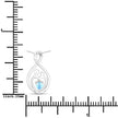 0.13 Carat Genuine Swiss Blue Topaz .925 Sterling Silver Pendant