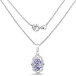 1.03 Carat Genuine Tanzanite & White Topaz .925 Sterling Silver Pendant