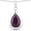 14.10 Carat Genuine Ruby .925 Sterling Silver Pendant