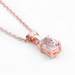 18K Rose Gold Plated 0.70 Carat Genuine Morganite .925 Sterling Silver Pendant