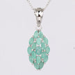 1.26 Carat Genuine Emerald .925 Sterling Silver Pendant