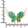 2.80 Carat Genuine Emerald and White Zircon .925 Sterling Silver Pendant