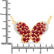 4.15 Carat Genuine Ruby and White Zircon .925 Sterling Silver Pendant