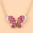 4.15 Carat Genuine Ruby and White Zircon .925 Sterling Silver Pendant