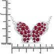 4.15 Carat Genuine Ruby and White Zircon .925 Sterling Silver Pendant