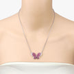 4.15 Carat Genuine Ruby and White Zircon .925 Sterling Silver Pendant