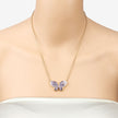 3.31 Carat Genuine Tanzanite and White Zircon .925 Sterling Silver Pendant