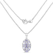 2.21 Carat Genuine Tanzanite .925 Sterling Silver Pendant