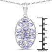 2.21 Carat Genuine Tanzanite .925 Sterling Silver Pendant