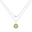 1.25 Carat Genuine Peridot .925 Sterling Silver Pendant