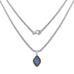 1.40 Carat Genuine Tanzanite and Chrome Diopside .925 Sterling Silver Pendant