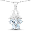 1.75 Carat Genuine Aquamarine .925 Sterling Silver Pendant