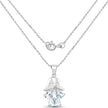 1.75 Carat Genuine Aquamarine .925 Sterling Silver Pendant