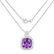 5.85 Carat Genuine Amethyst .925 Sterling Silver Pendant