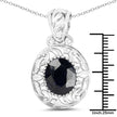 5.94 Carat Dyed Sapphire .925 Sterling Silver Pendant