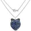 4.17 Carat Genuine Blue Sapphire .925 Sterling Silver Pendant