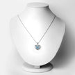 2.66 Carat Genuine Blue Topaz and White Topaz .925 Sterling Silver Pendant