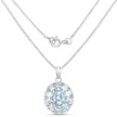 7.65 Carat Genuine Blue Topaz .925 Sterling Silver Pendant