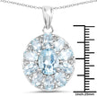 7.65 Carat Genuine Blue Topaz .925 Sterling Silver Pendant